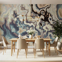 Ethereal Flowing Marble Swirls Wall Mural