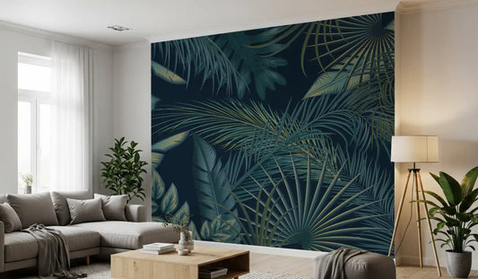 Midnight Tropics Foliage Wall Mural