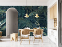 Midnight Tropics Foliage Wall Mural