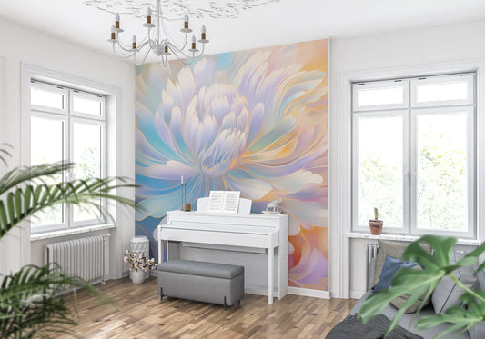 Ethereal Pastel Bloom Wall Mural