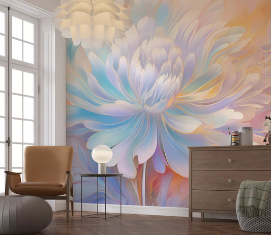 Ethereal Pastel Bloom Wall Mural