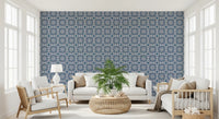 Midnight Moroccan Tile Pattern Wallpaper⁠