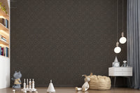Symmetrical Copper Line Pattern Wallpaper⁠