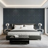 Midnight Geometry Linear Tile Wallpaper⁠