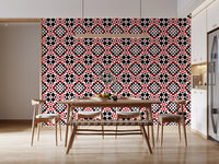 Abstract Checkered Circle Graphic Wallpaper⁠