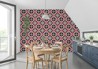 Abstract Checkered Circle Graphic Wallpaper⁠