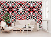 Abstract Checkered Circle Graphic Wallpaper⁠