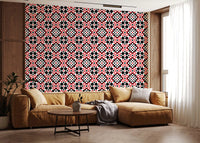 Abstract Checkered Circle Graphic Wallpaper⁠
