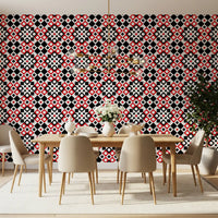 Abstract Checkered Circle Graphic Wallpaper⁠