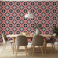 Abstract Checkered Circle Graphic Wallpaper⁠