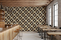 Geometric Mid-Century Tiles in Earth Tones Wallpaper⁠