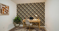 Geometric Mid-Century Tiles in Earth Tones Wallpaper⁠