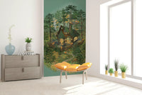 Forester's Woodland Retreat Illustration Wall Mural