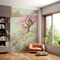 Ethereal Cloud Treehouse Sanctuary Wall Mural