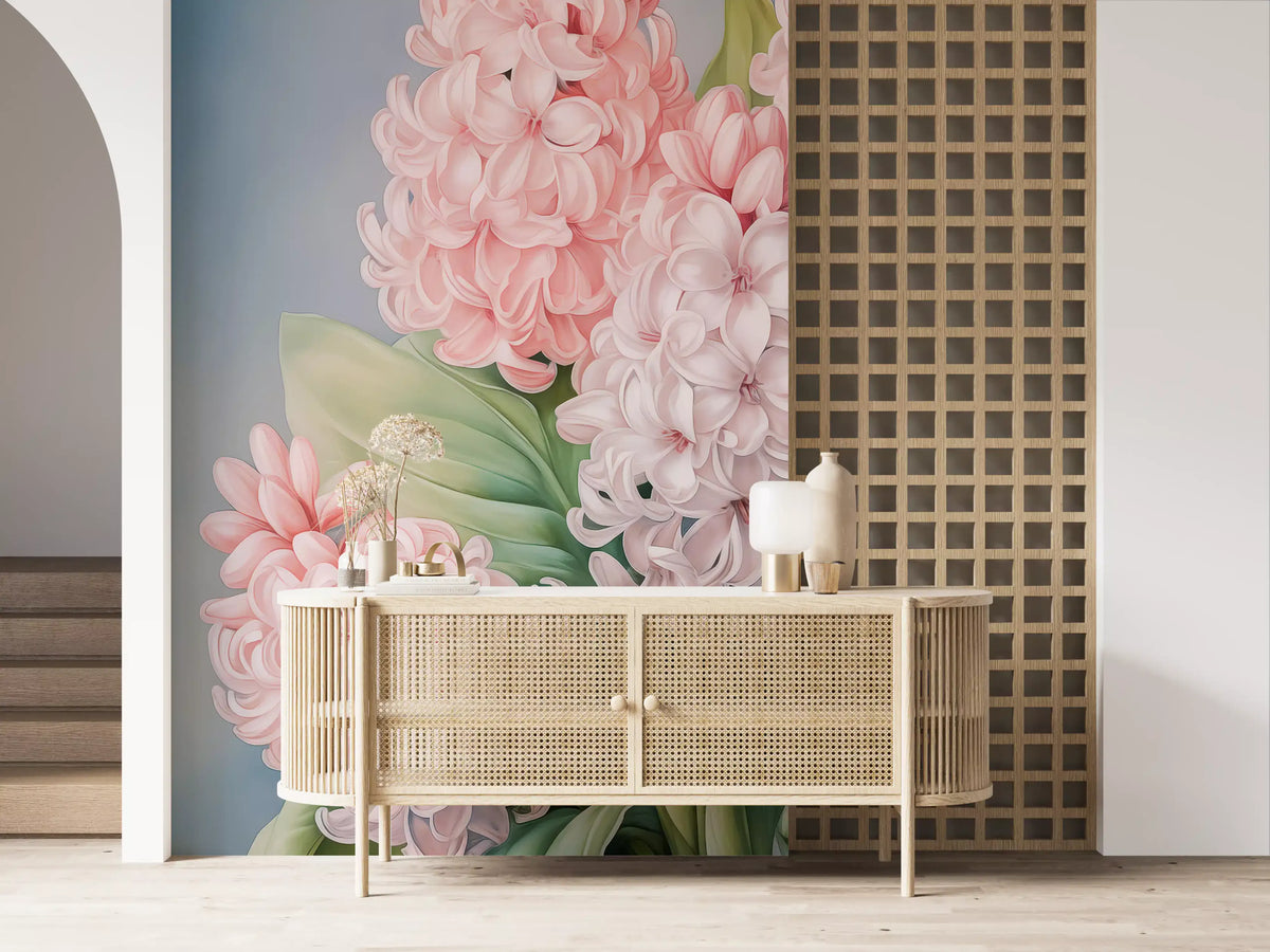 Spring Hyacinth Floral Art Print Wall Mural