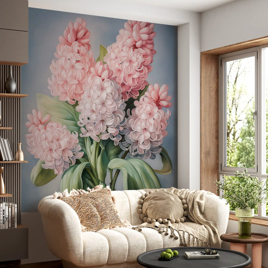 Spring Hyacinth Floral Art Print Wall Mural