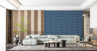 Midnight Navy Camo Pattern Wallpaper⁠