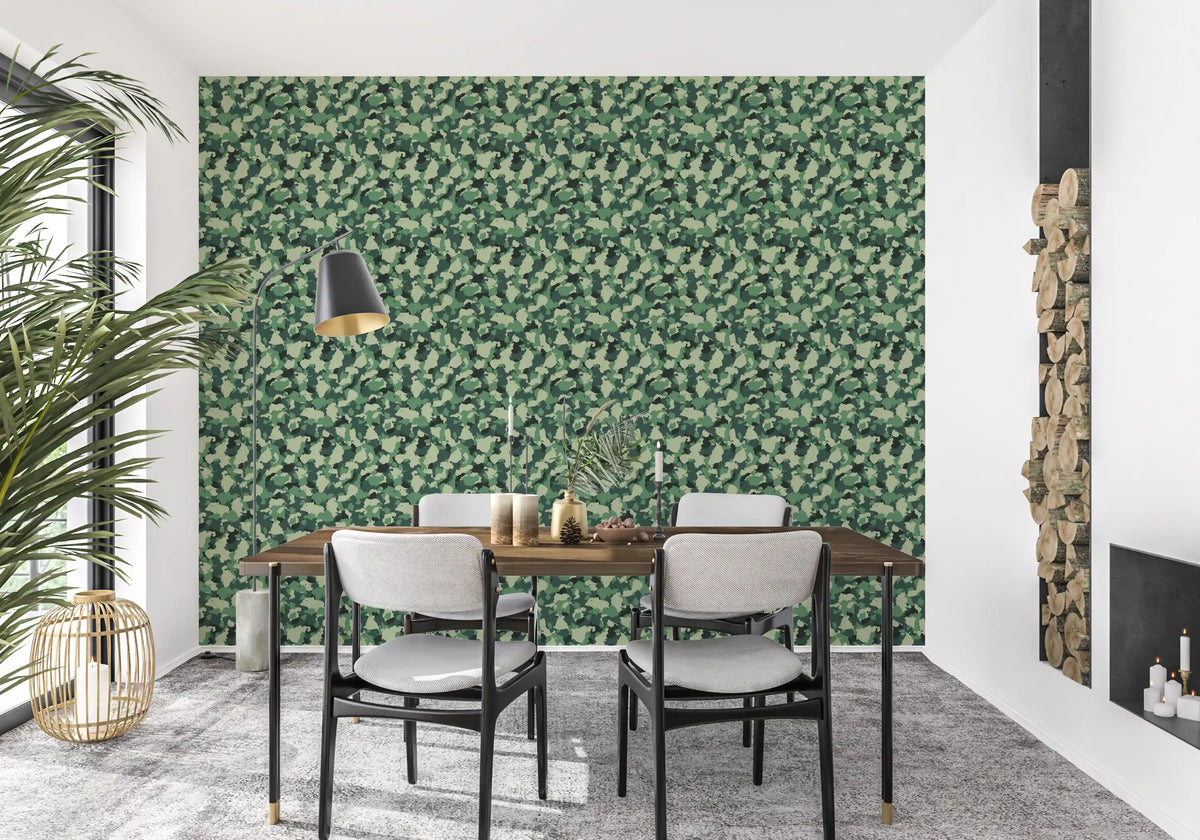 Abstract Forest Camo Texture Wallpaper⁠