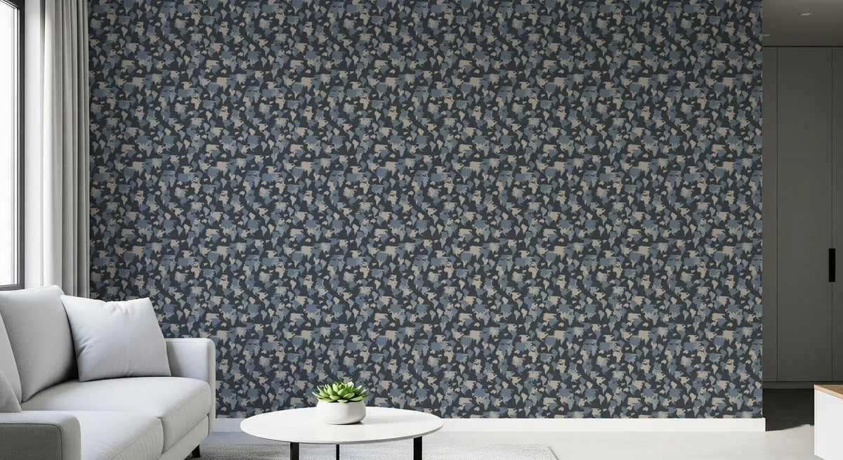 Modern Geographic Tonal Motif Wallpaper⁠