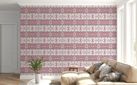 Minimalist Embroidered Folk Texture Wallpaper⁠