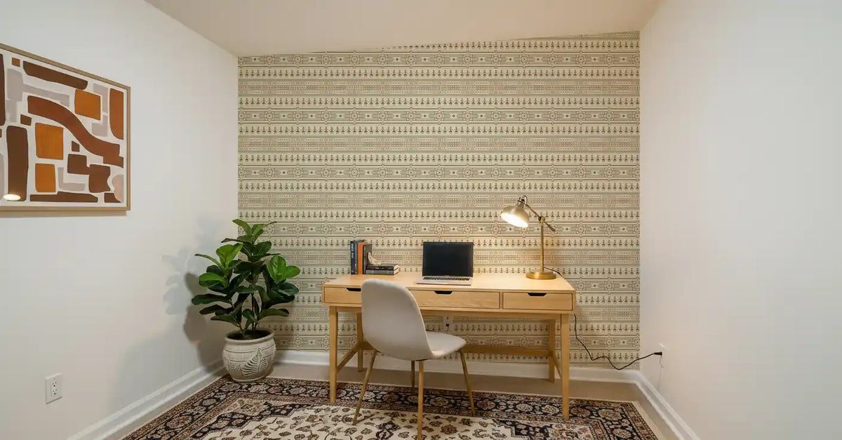 Folklore Cross Stitch Motif Wallpaper⁠