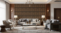 Geometric Tribal Elephant Motif Wallpaper⁠