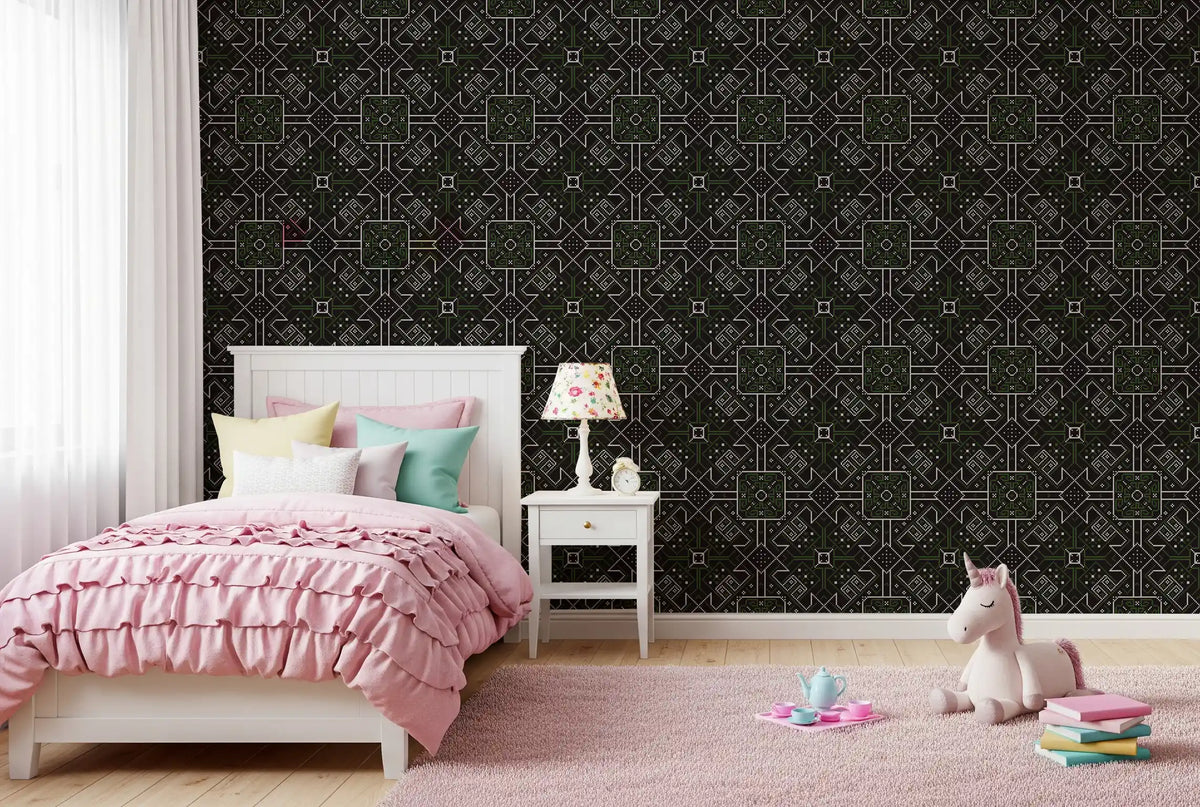 Folklore Stitched Geometry Wallpaper⁠