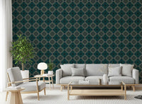 Geometric Pixel Diamond Grid Wallpaper⁠