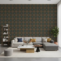Rustic Pixelated Cross Mural Wallpaper⁠