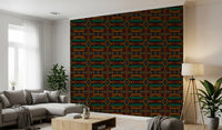 Tribal Geometric Pattern Mural Wallpaper⁠