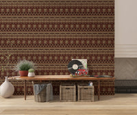 Earth Tone Tribal Stripe Wallpaper⁠