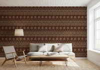 Earth Tone Tribal Stripe Wallpaper⁠