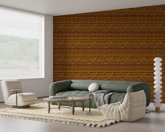 Geometric Hand-Drawn Tribal Bands Wallpaper⁠