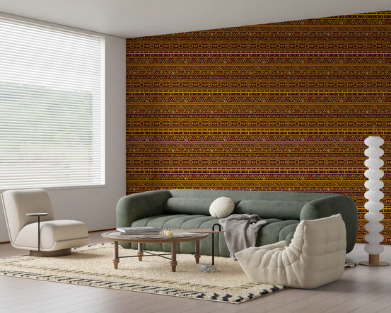 Geometric Hand-Drawn Tribal Bands Wallpaper⁠