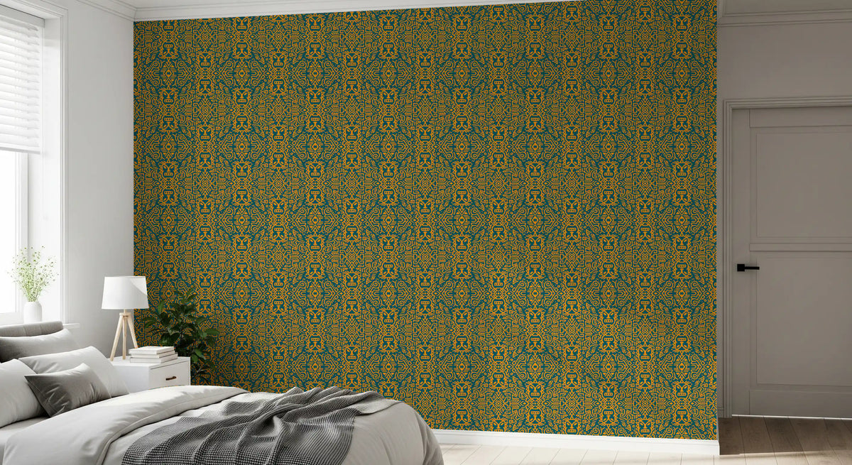 Abstract Ethnic Mask Art Wallpaper⁠