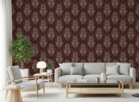 Tribal Mask Geometric Pattern Wallpaper⁠