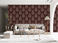 Tribal Mask Geometric Pattern Wallpaper⁠