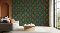 Graphic Mask Motif Pattern Wallpaper⁠