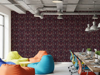 Geometric Tribal Owl Pattern Wallpaper⁠
