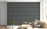 Tribal Mosaic Tile Motif Wallpaper⁠