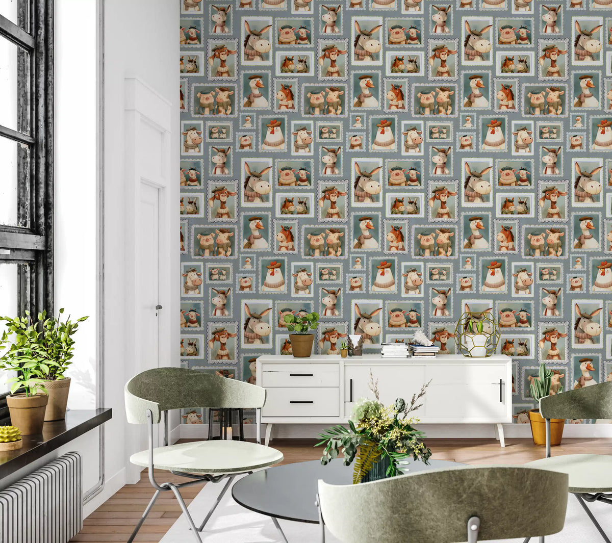 Whimsical Farm Portrait Gallery Rustic Farm Wallpaper⁠