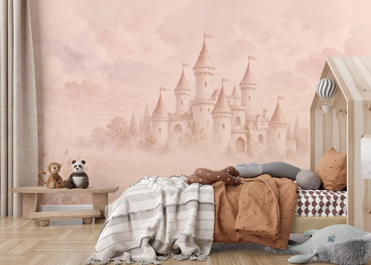 Castle Dreams – Faded Rose Wall Mural Wall Mural