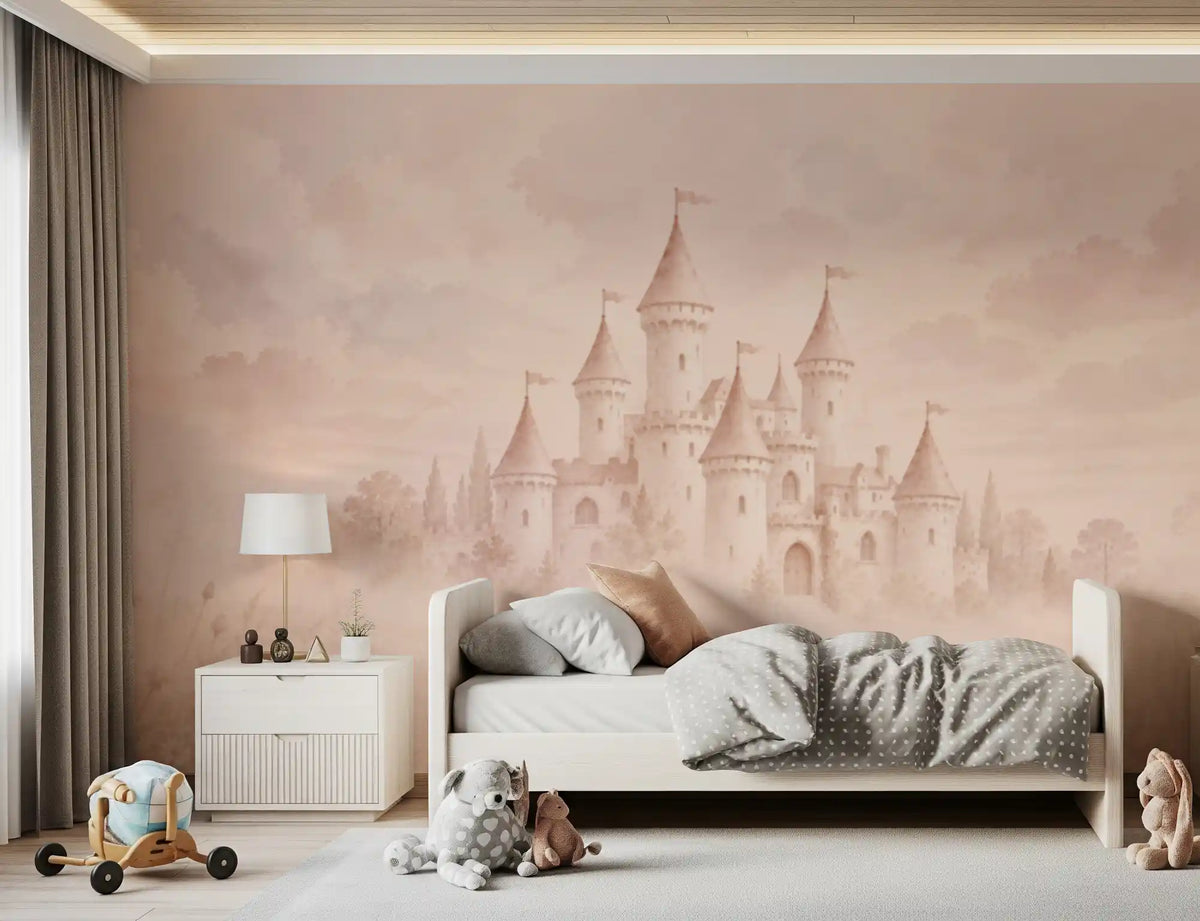 Castle Dreams – Faded Rose Wall Mural Wall Mural