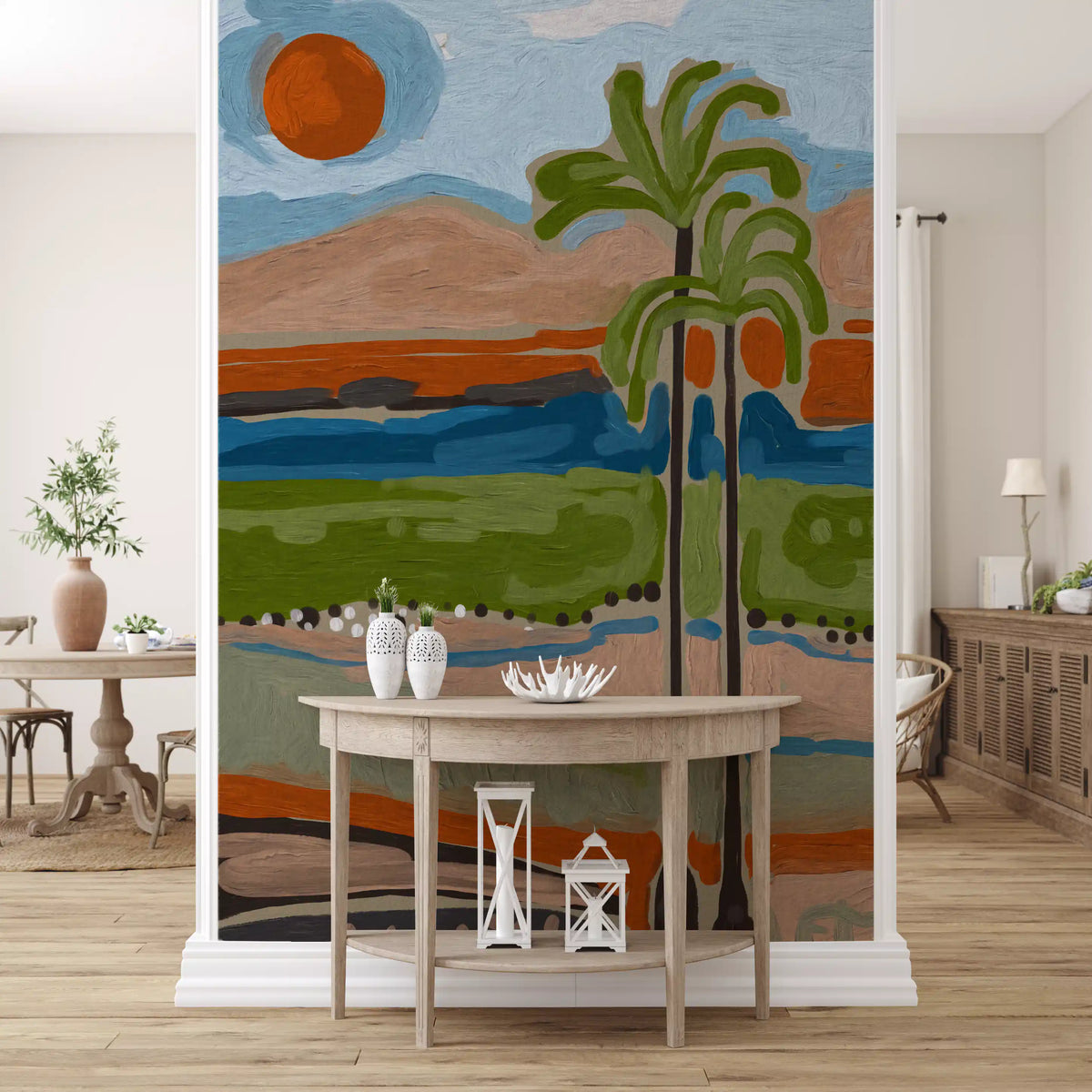Sunlit Tropical Grove Mural Wall Mural