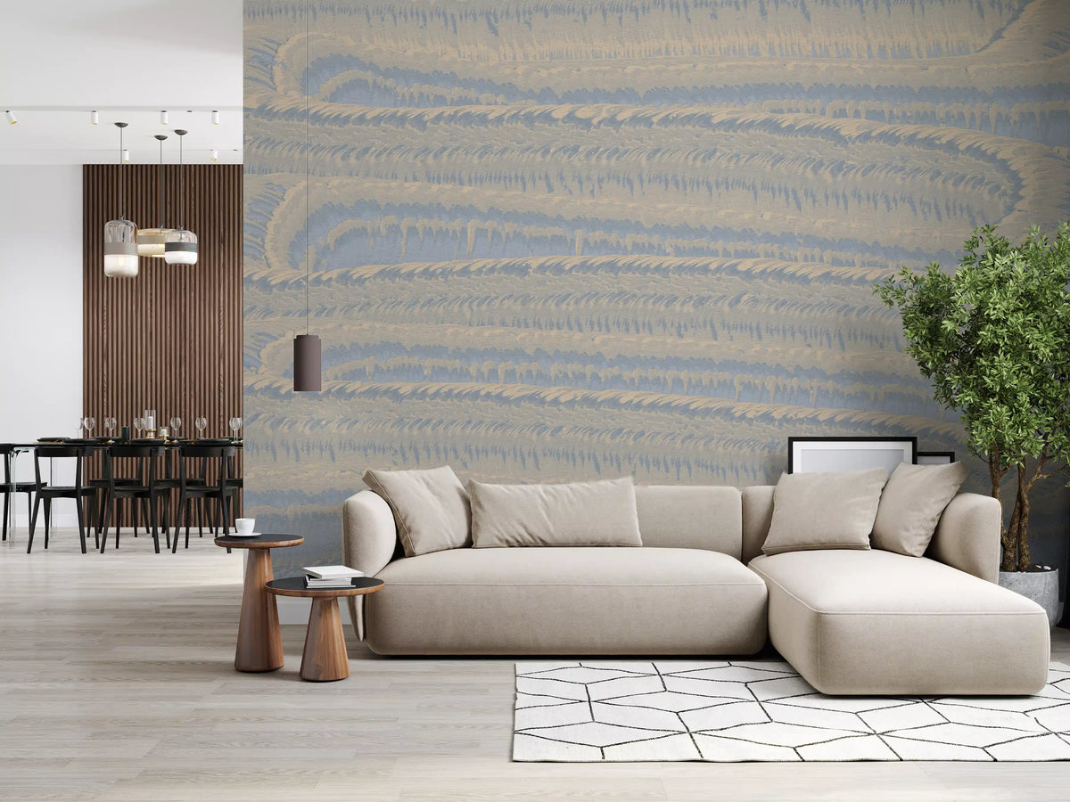 Serene Linear Waves Texture Wall Mural