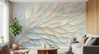 Soft Pastel Botanical Flow Wall Mural