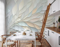 Soft Pastel Botanical Flow Wall Mural