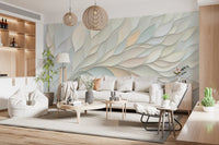 Soft Pastel Botanical Flow Wall Mural