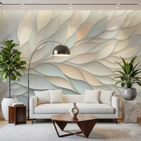 Soft Pastel Botanical Flow Wall Mural