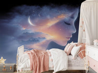 Celestial Dreamer Portrait Wall Mural